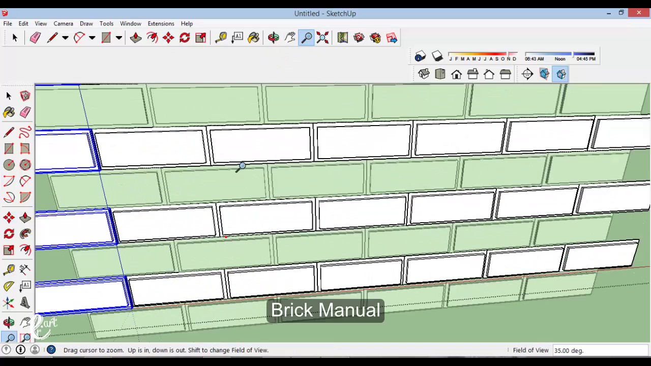 Tutorial Manual & Plugin create Tile & brick in Sketchup - Tutorial Sketchup