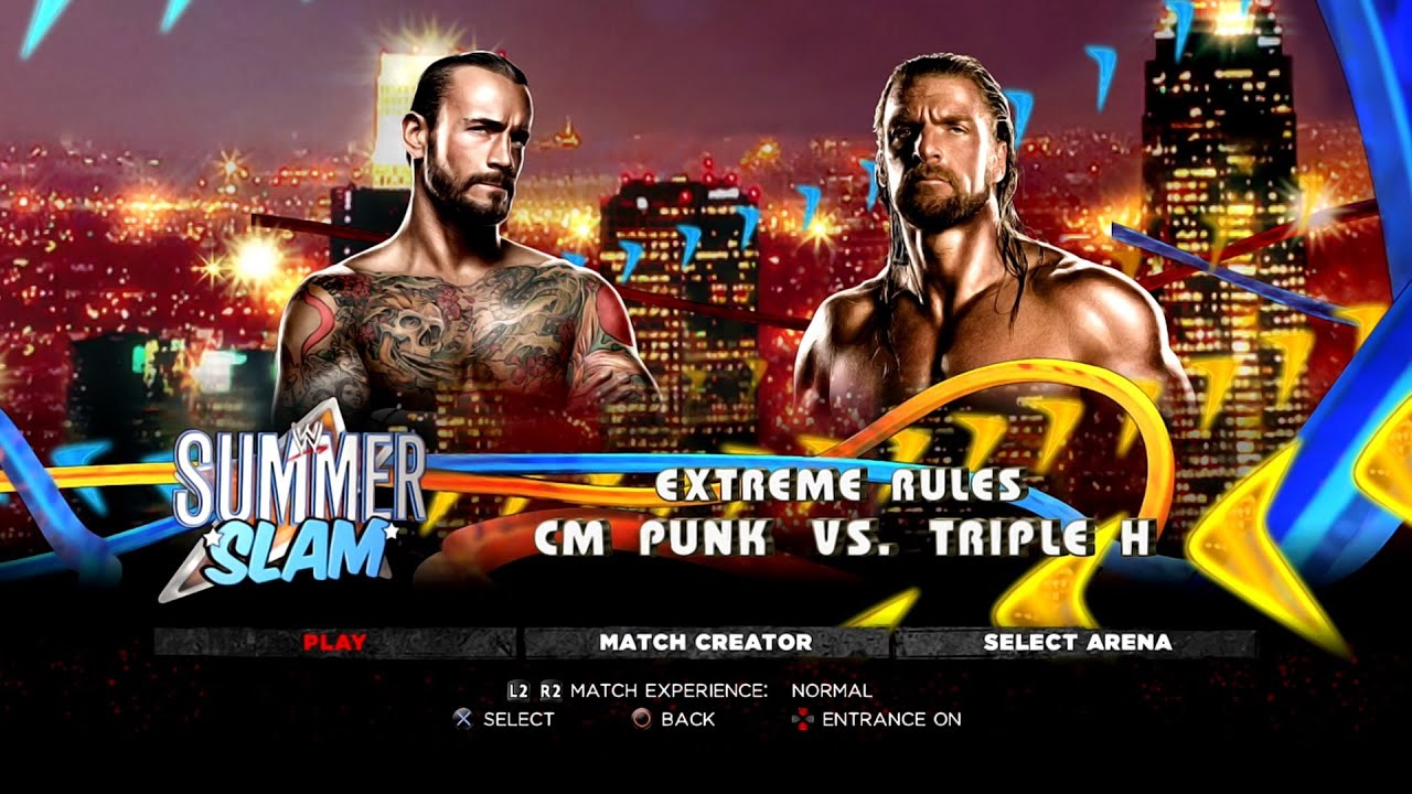 WWE '13 PS3 - CM Punk VS Triple H - Extreme Rules [2K][mClassic]