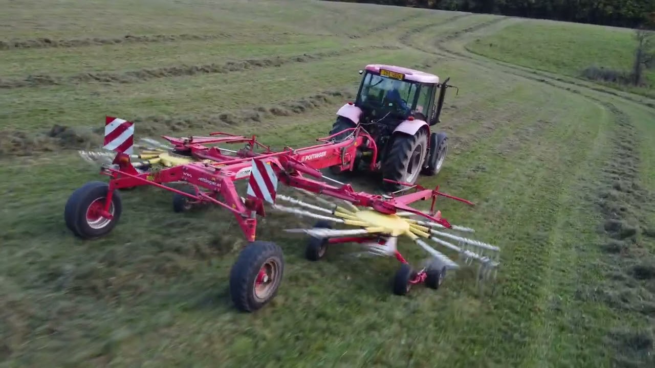 nahrabování senáže // Zetor proxima 120 power, pottinger eurotop 771a