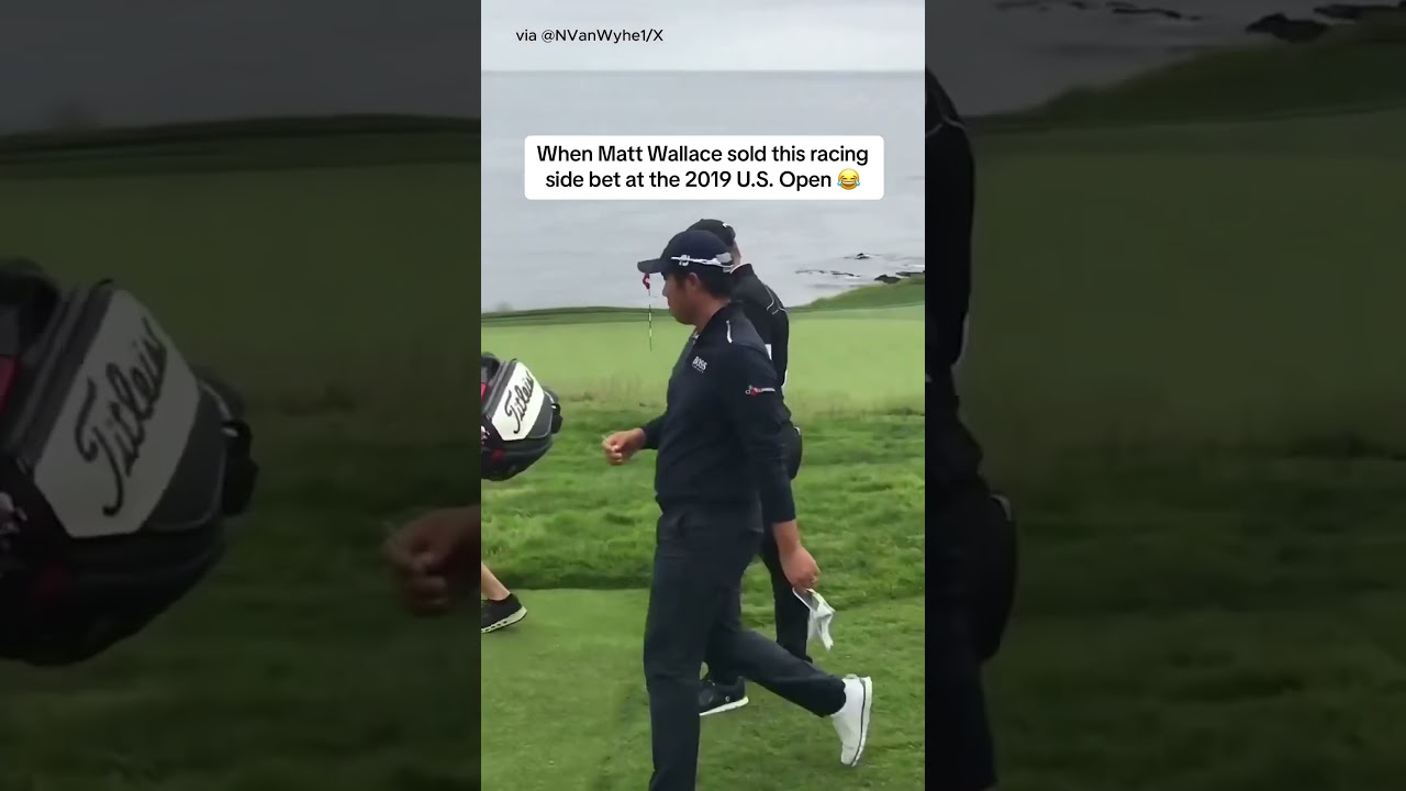 They really bet Matt Wallace to get to the line first 💀 #usopen #mattwallace #golfing #golfbetting