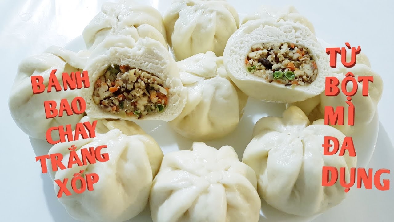 BÁNH BAO CHAY- LÀM TỪ BỘT MÌ ĐA DỤNG- TRẮNG XỐP @Family-DV