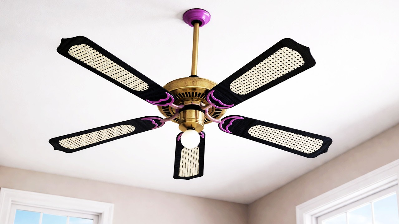 Oldest Vintage Wobbly Ceiling Fan Spinning in My Luxury House