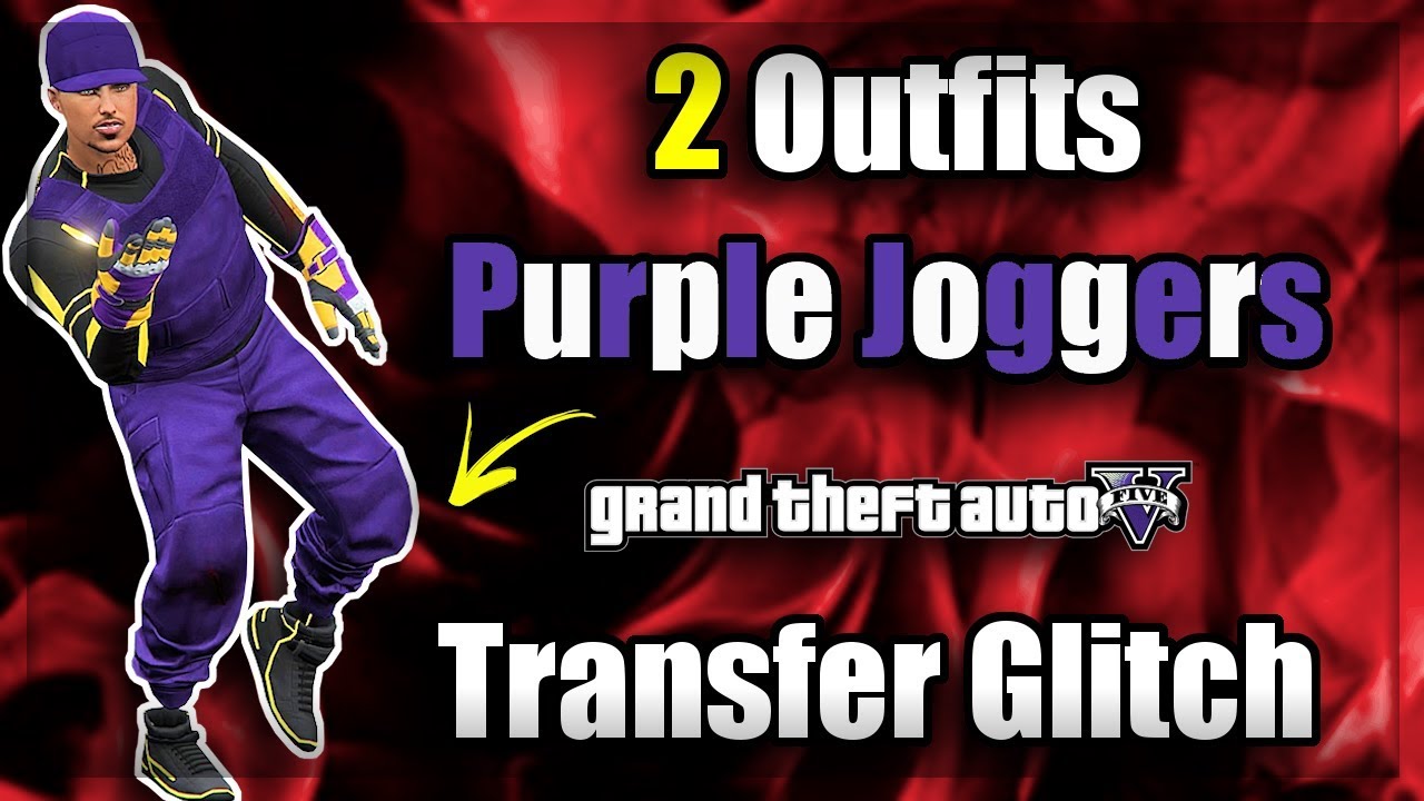 GTA5 I *NEW* TOP 3 Purple Jogger Outfits! [MALE] Transfer Glitch! [1.46] TUTORIAL
