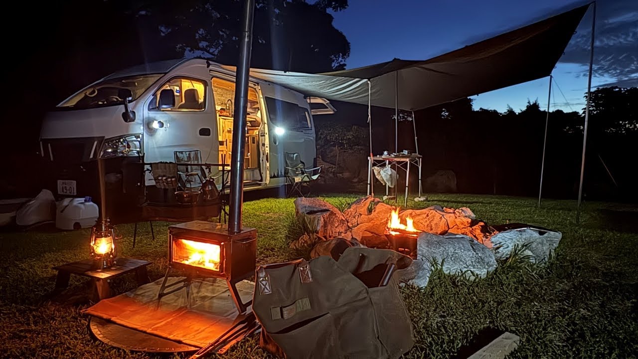 Camping Trip In The Off Grid Van To A Rocky Karst Mountain | Relaxing Nature | Cozy Campfire