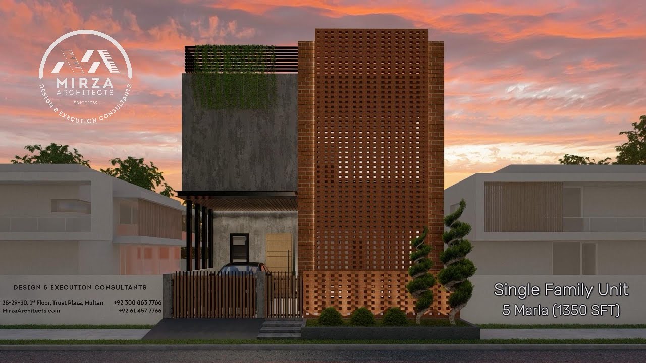 5 Marla 27'x50' Villa | Single Family Unit | Designed by MIRZA ARCHITECTS 2024
