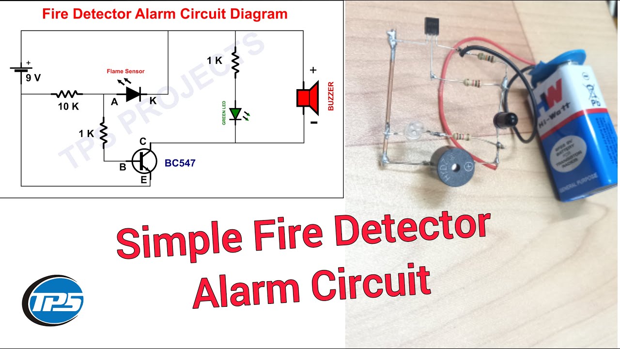 How to make a Simple Fire Detector Alarm Circuit | BC547 Project | simple Electronics Project