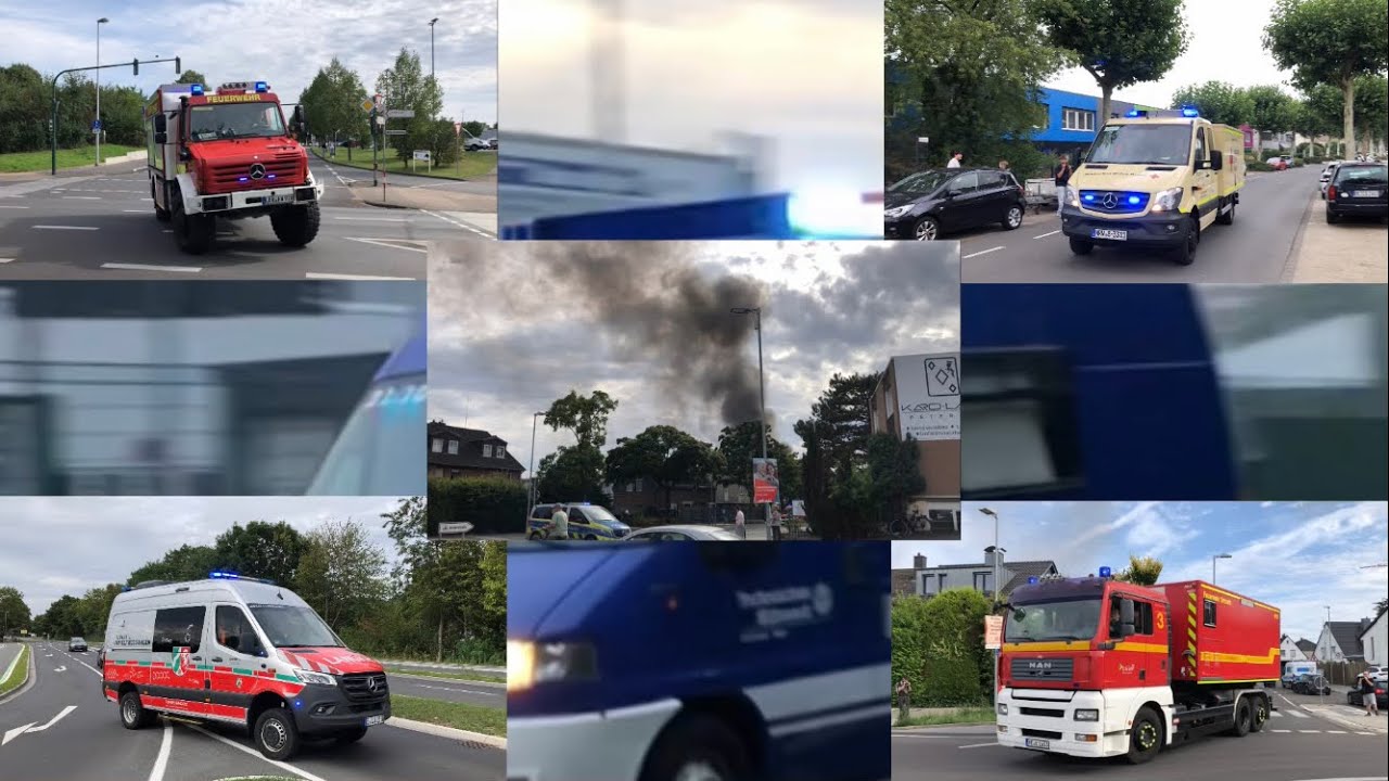 Großbrand in Monheim am Rhein [Feuerwehr,THW,Rettungsdienst und mehr ]