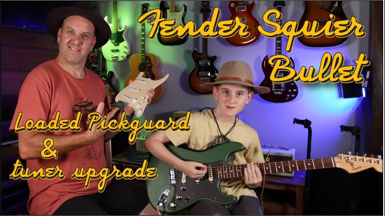 Fender Squier Bullet - Loaded Pick guard and Tuners upgrade. Huge Sound Upgrade.
