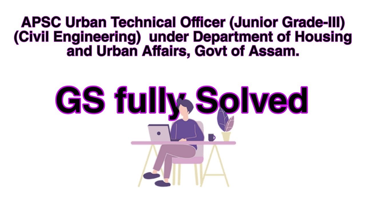 APSC Urban Technical Officer GS fully solved 2023-2024 | APSC Previous Year