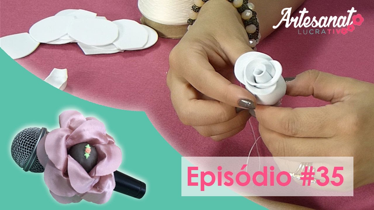 Como Fazer Pendente com Rosas de E.V.A | Marcely Fernandes