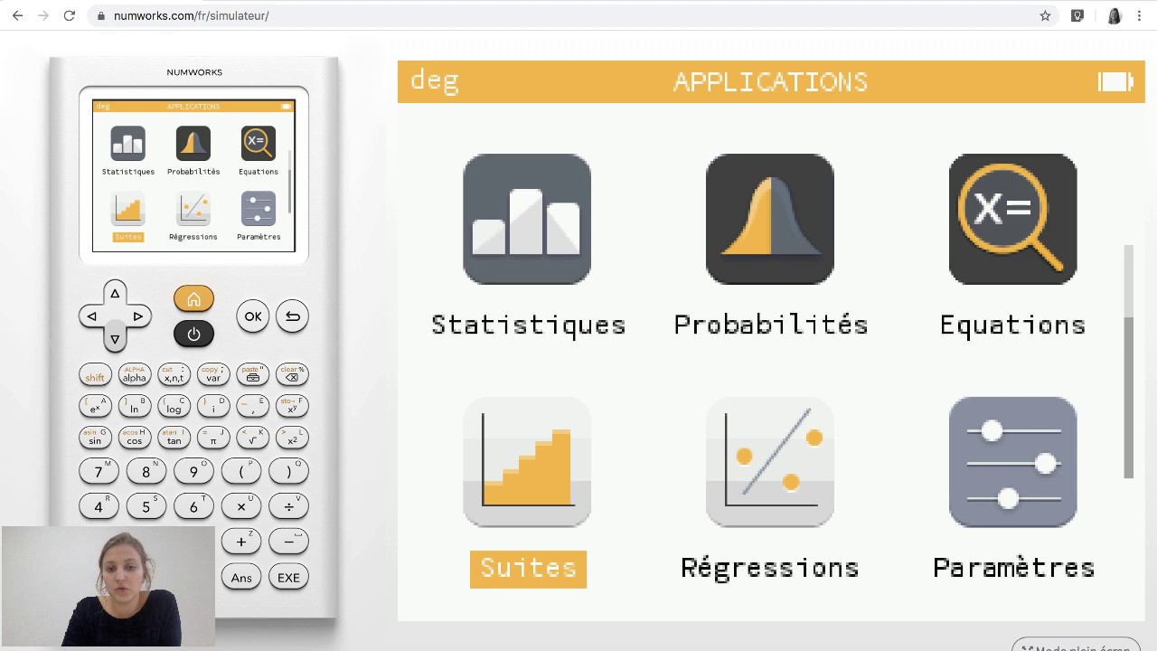 Formation NumWorks - Découverte des fonctionnalités de la calculatrice