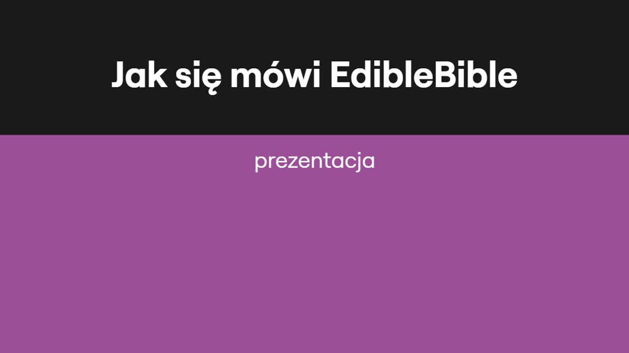 GUIDE: How to say EdibleBible [US Captions]