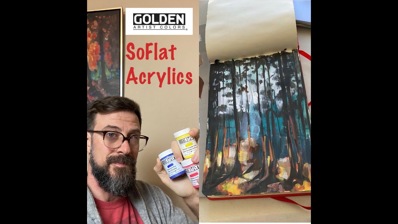 GOLDEN SoFlat Acrylics: In my Journal #1