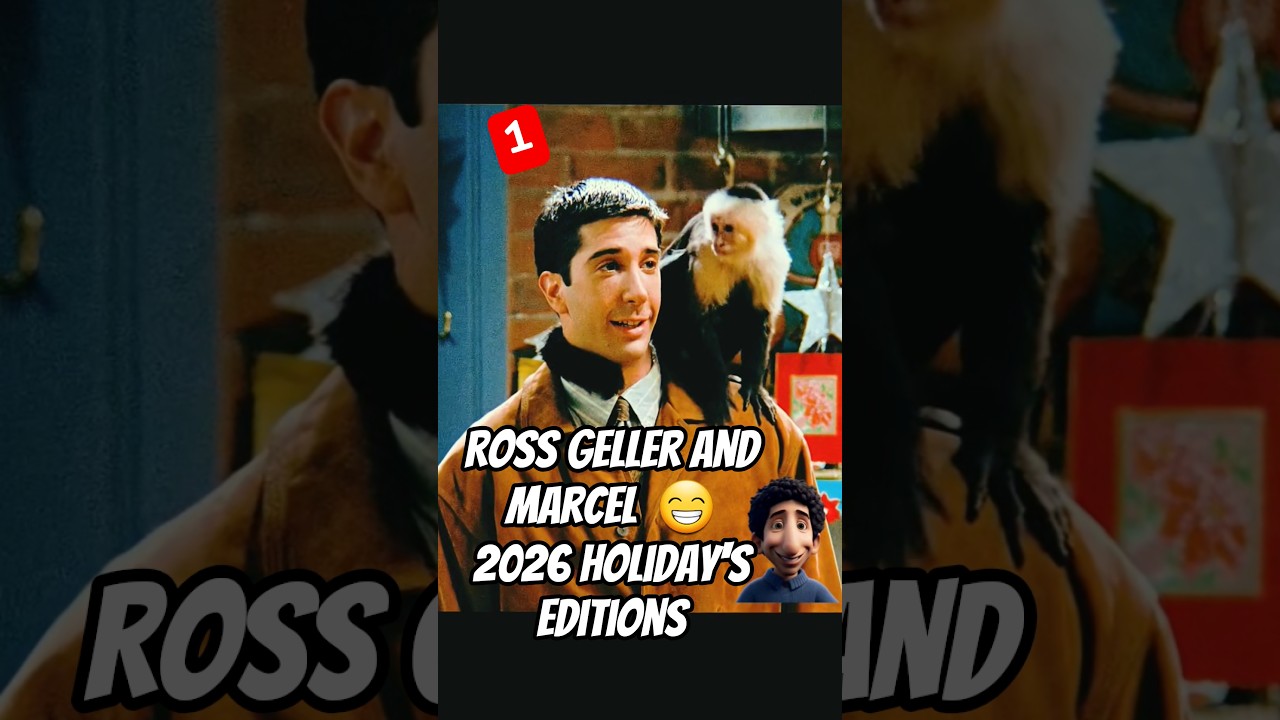 ✅️ Ross Geller’s money Marcel, Friends sitcom, 2026 edition. Matthew Perry, Jennifer Aniston 