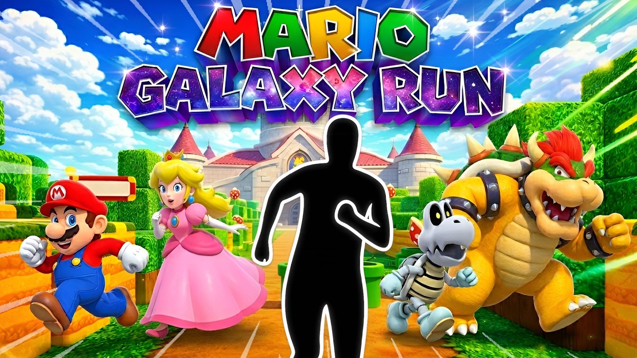 Immersive Interactive Warm Up丨SUPER MARIO GALAXY RUN丨Viral Game | Full Body #3