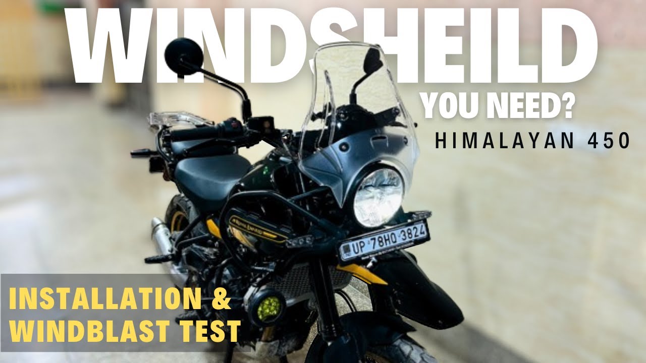 LIVE Wind blast Test of Carbon Racing Wanderer Windsheild for Himalayan 450 |Unboxing & Installation