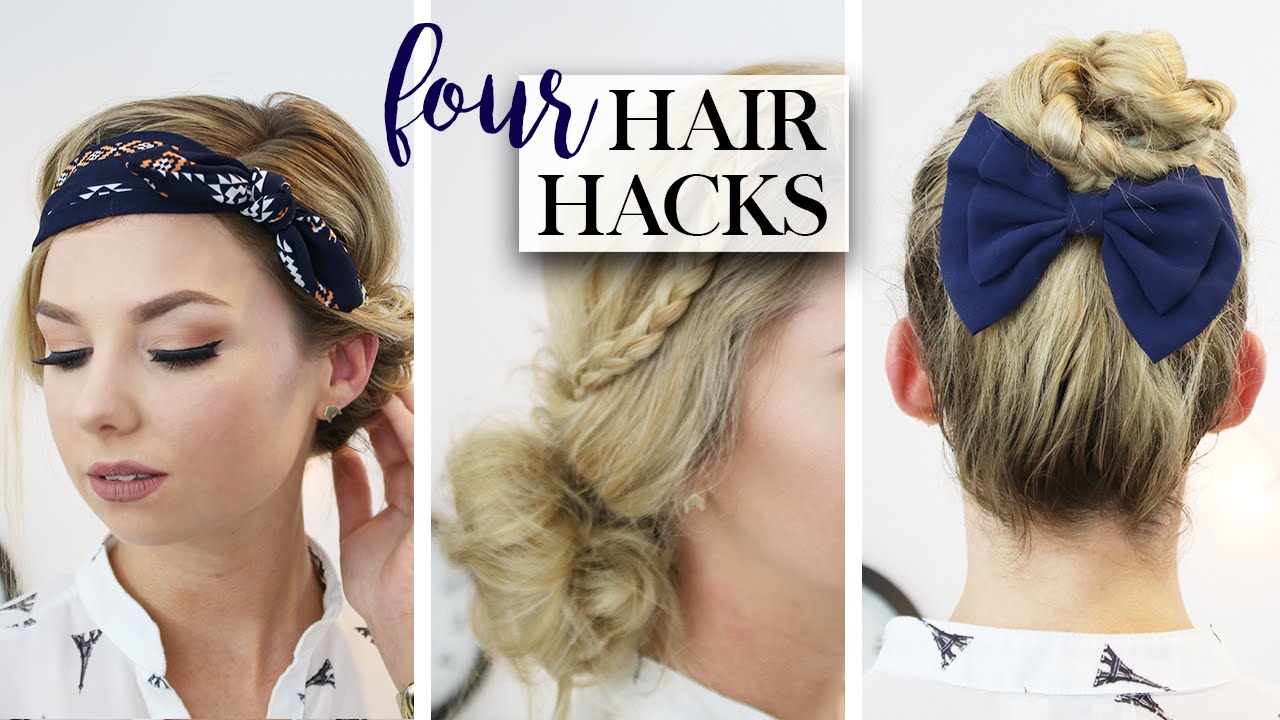 Four Easy & Fast Hairstyles - Timesaving Morning Routine Hacks