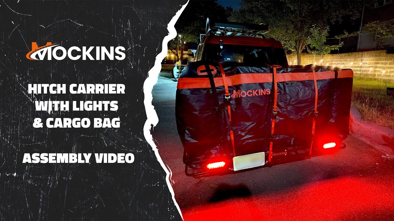 Mockins Hitch Carrier With Tail Lights & Cargo Bag (How-To)