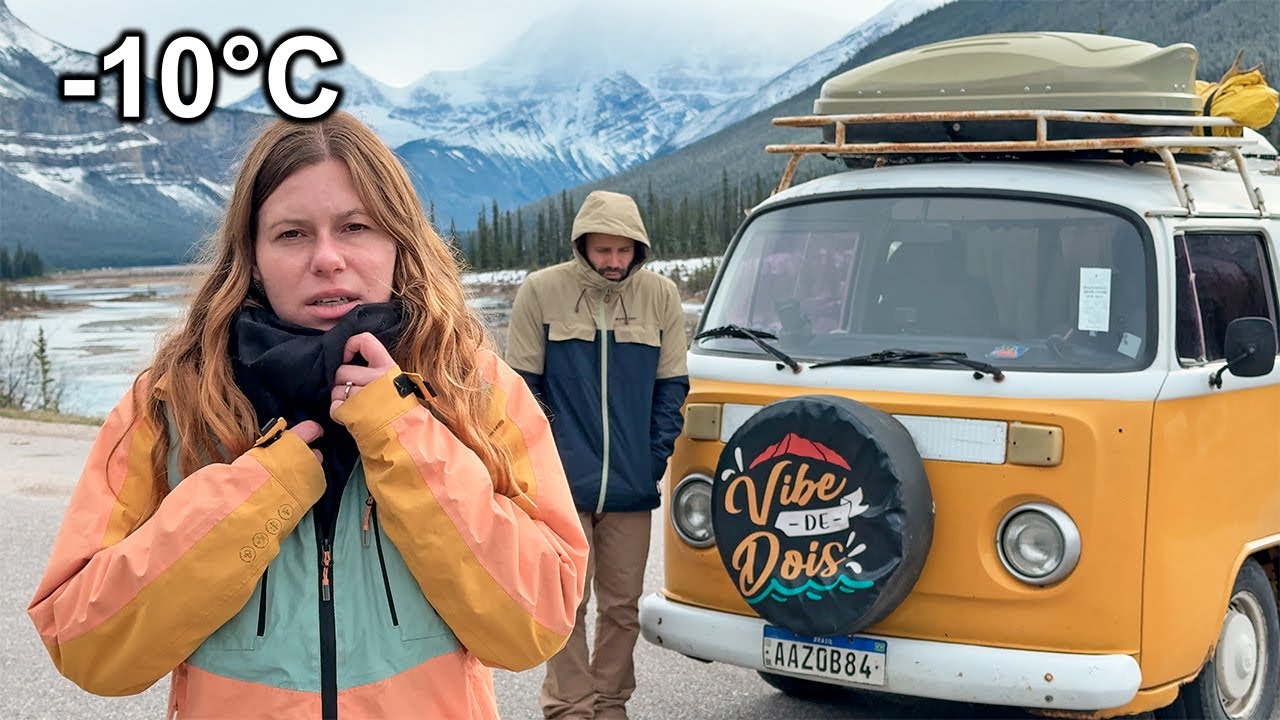 O inverno chegou congelando tudo no Canadá