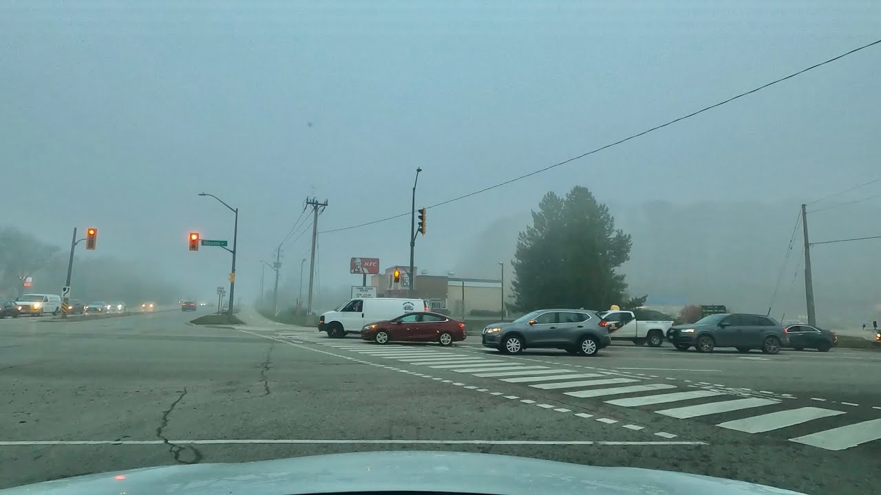 Fog in the Morning Drive to Work in Kitchener Ontario | November 3, 2022