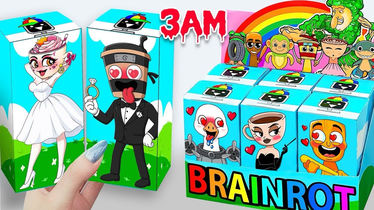 💖Paper DIY💖 UNBOXING Ballerina Cappucina Coffin Box ☕⚰️ Open All ITALIAN BRAINROT MYSTERY BOX | ASMR