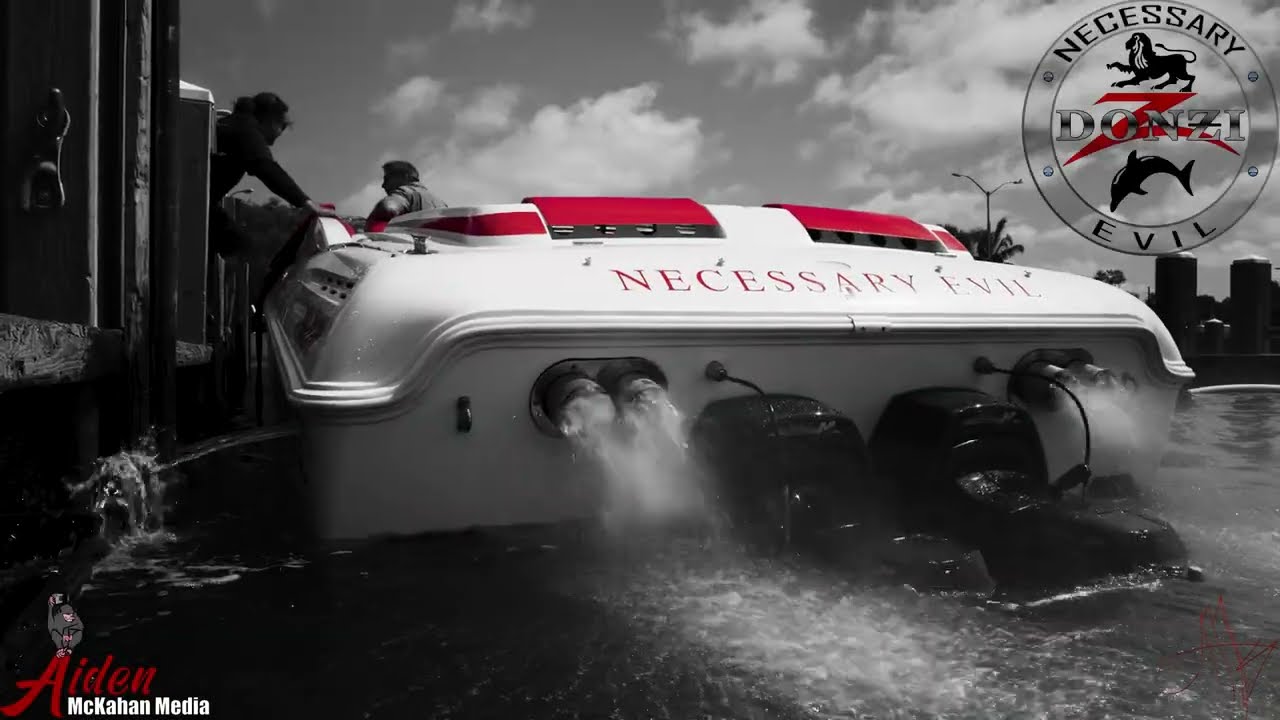 Test driving Thomas Anselmi's sinister 1800hp 38' Donzi ZR Competition at 110mph highspeed sea trial