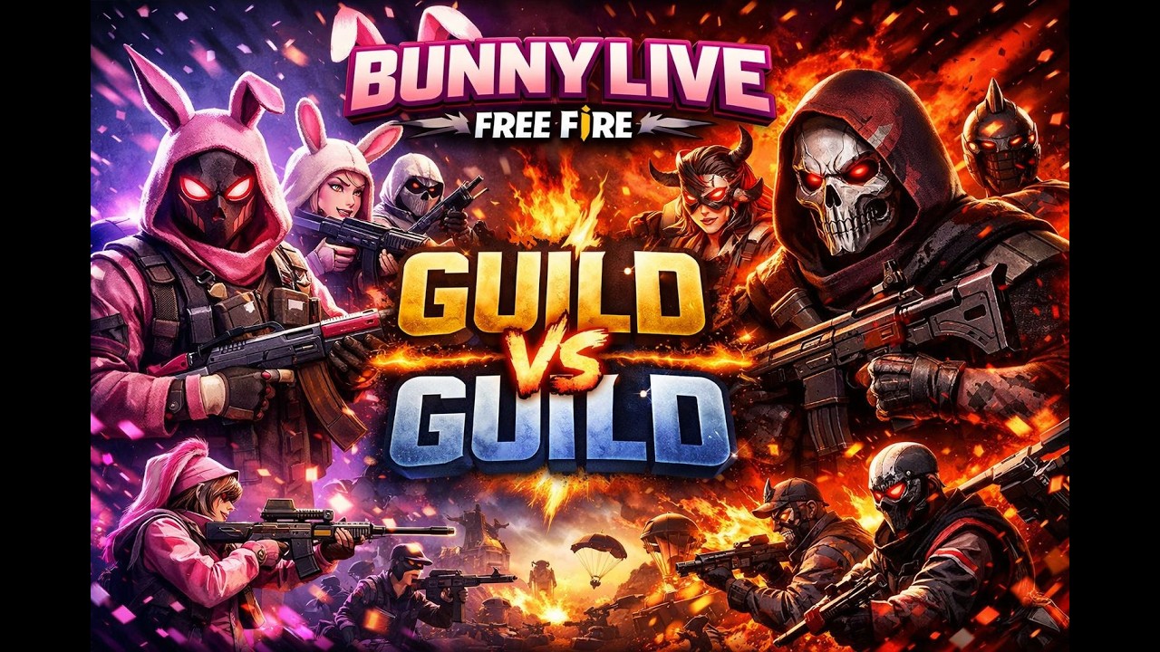 BUNNY LIVE GvG WAR 😱 Who Will Dominate? | Free Fire Guild Battle
