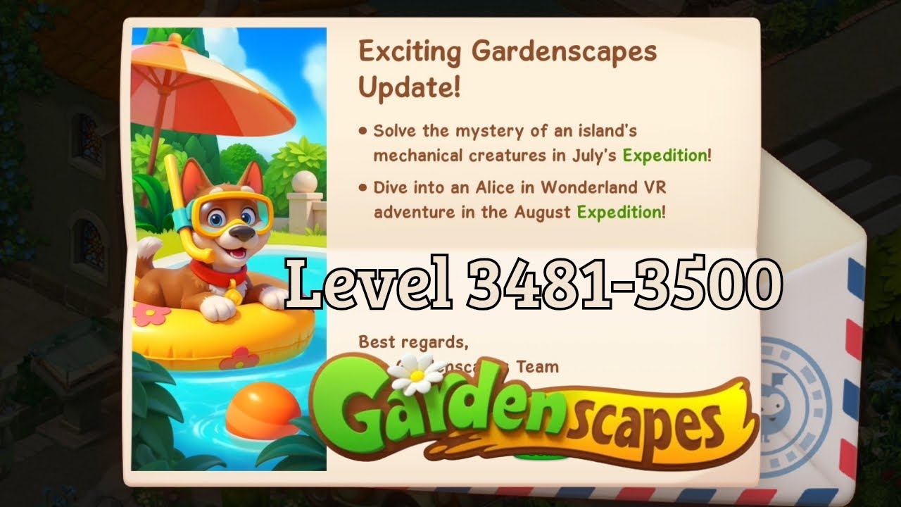 Gameplay Gardenscapes Level 3481-3500
