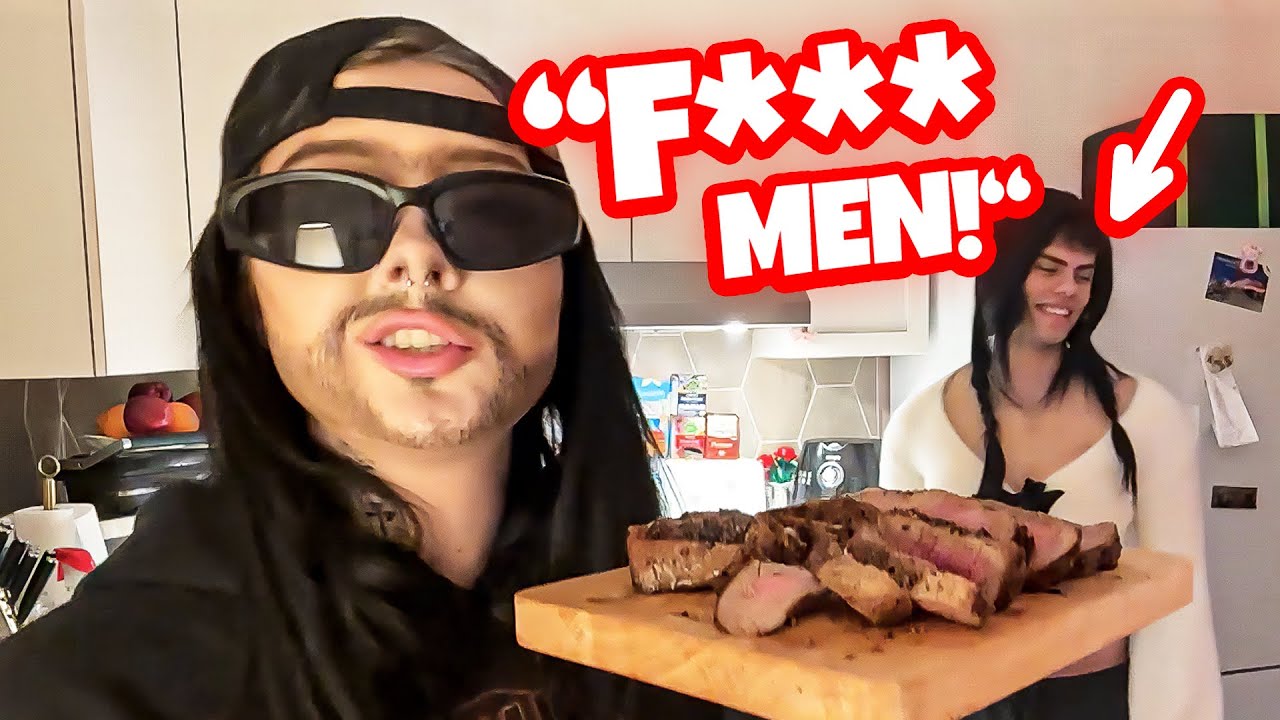 WE DID A GENDER-SWAPPED COOKING STREAM...