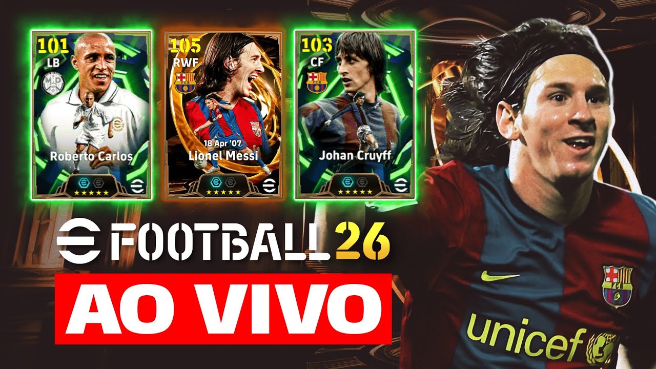PACK OPENING NA BOX DE ANO NOVO, ME AJUDA DEUS! 💸 | eFootball 2026 AO VIVO 🔴