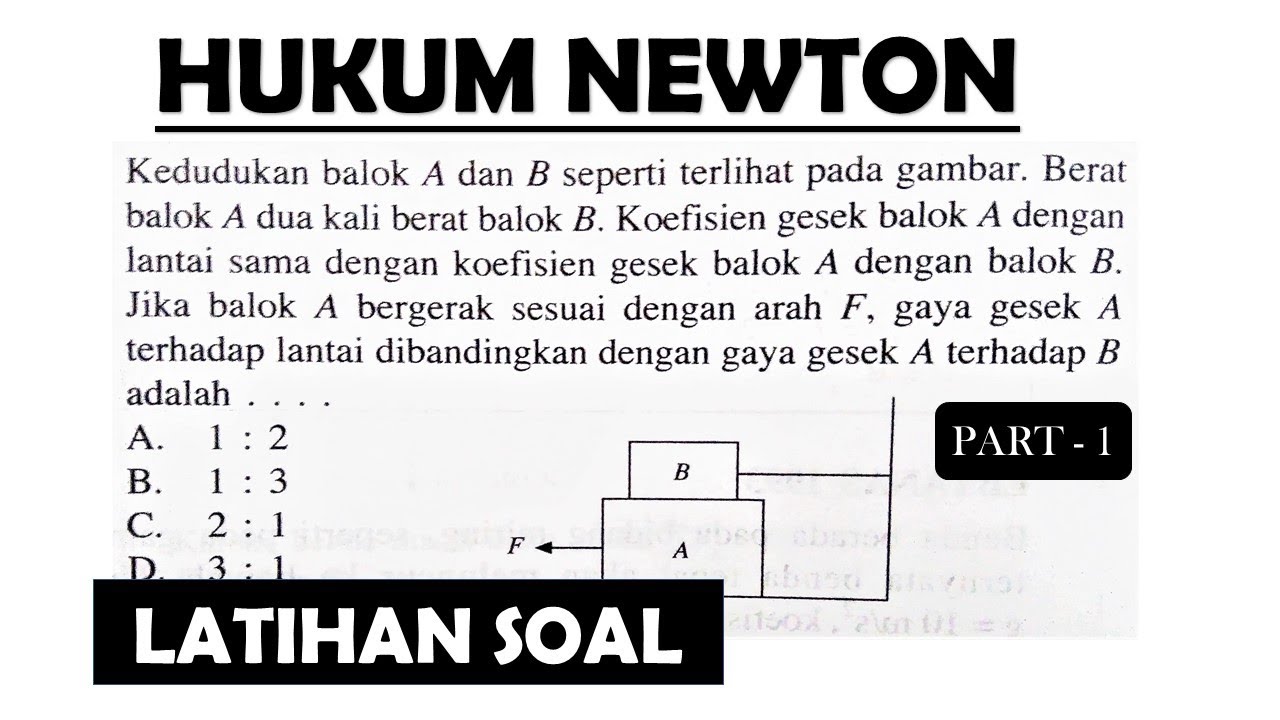Pembahasan Soal Hukum Newton Fisika SMA Kelas 10 (Part 1)