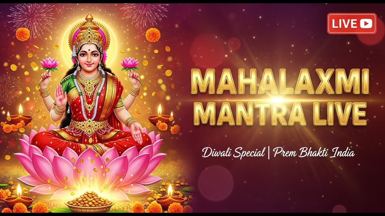 💫 Mahalaxmi Mantra Live | Om Mahalakshmyai Namo Namah | Diwali Special | Goddess Lakshmi Blessings
