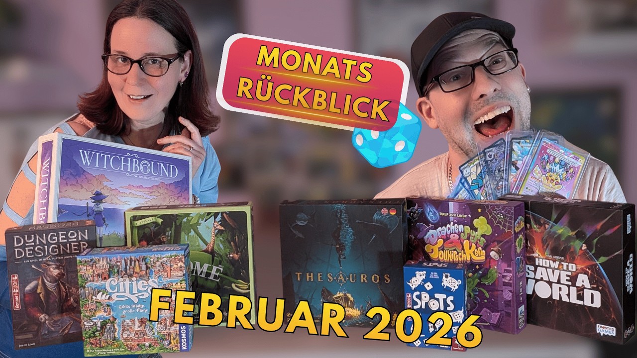 🎲 Monatsrückblick Februar 2026 | Brettspiel-Highlights, Überraschungen & Enttäuschungen + Giveaway