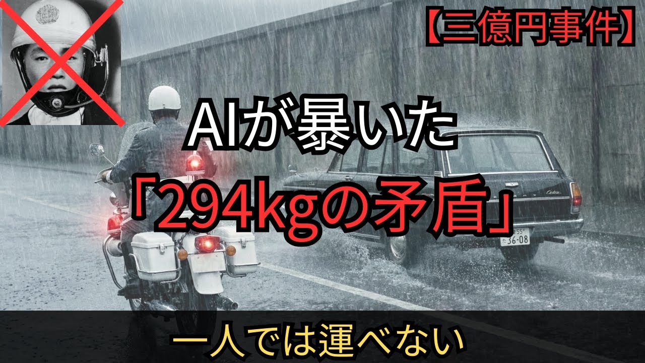 【三億円事件】AIが暴いた「294kgの物理的矛盾」。なぜ単独犯説は“詰む”のか？
