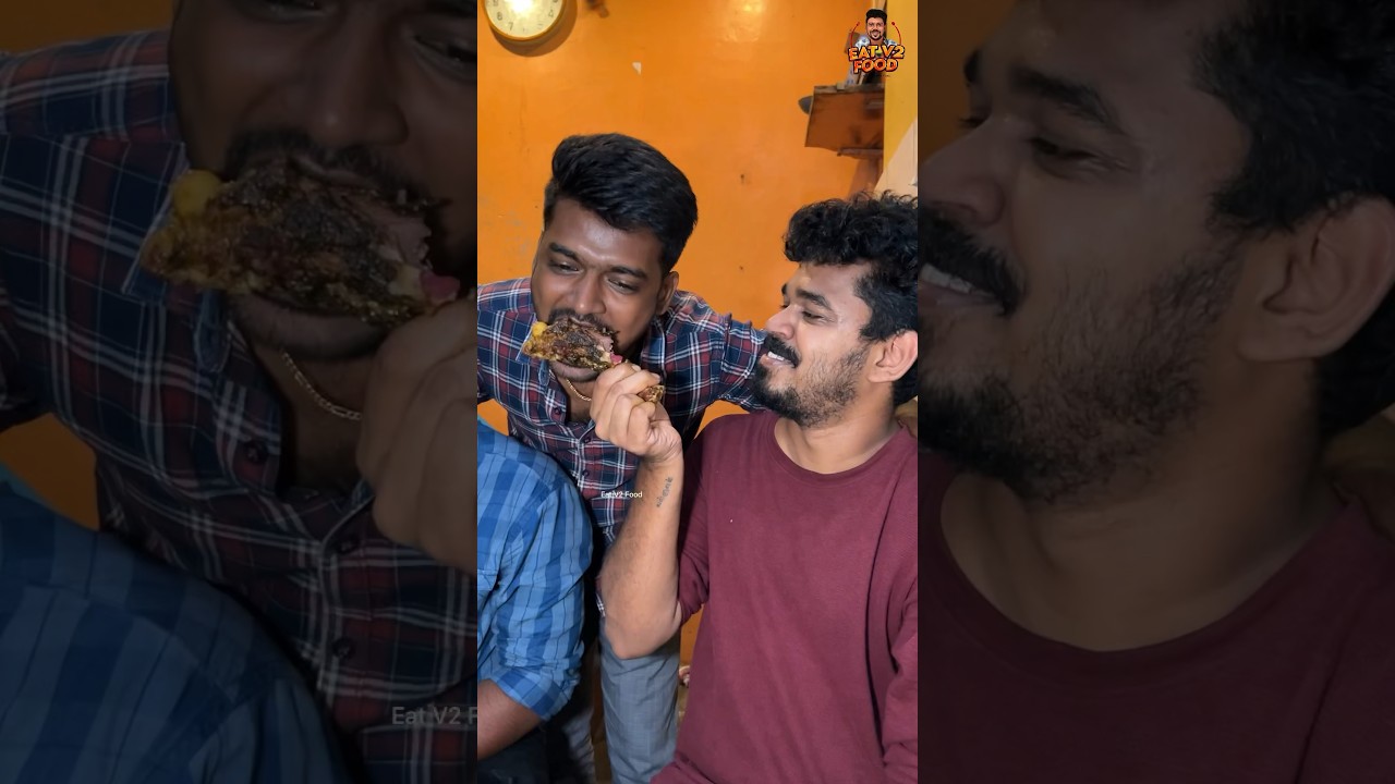Best non veg hotel 🎉 hidden spot in madurai 🔥 Mutton Chukka mutton nalli 💯👍 #shorts eat V2 food