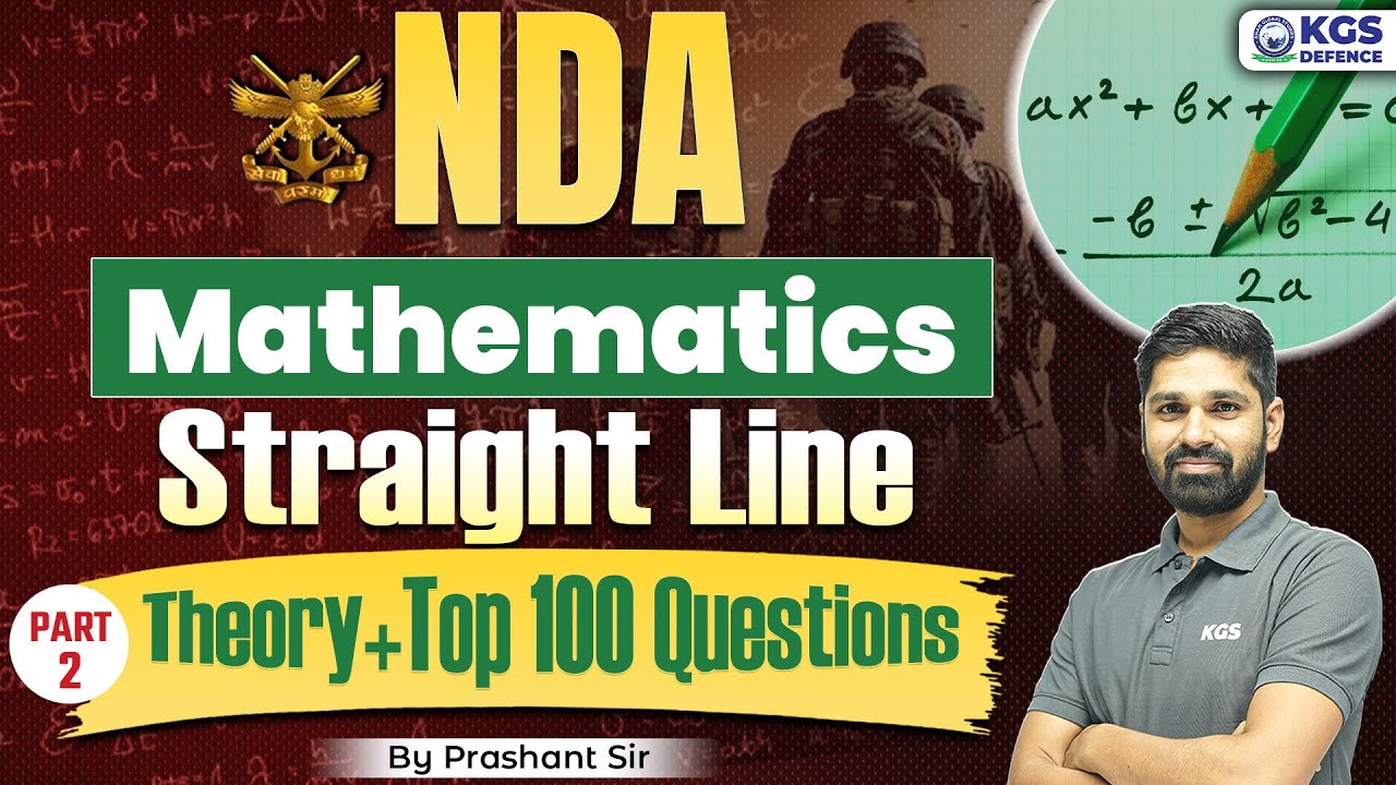 NDA Mathematics 2025 | Straight Line | Part 2 | NDA Top 100 Questions | Maths by Prashant Sir