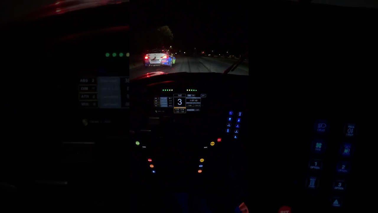 Overtaking a slower car at night during 24H Race😍