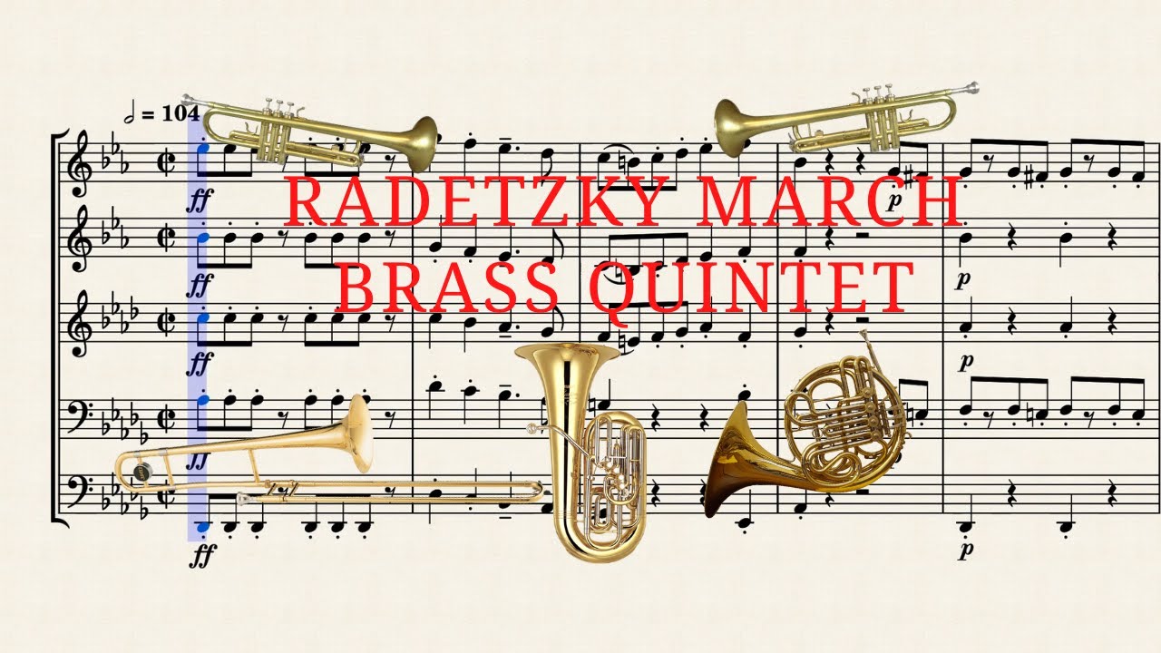 RADETZKY MARCH brass quintet