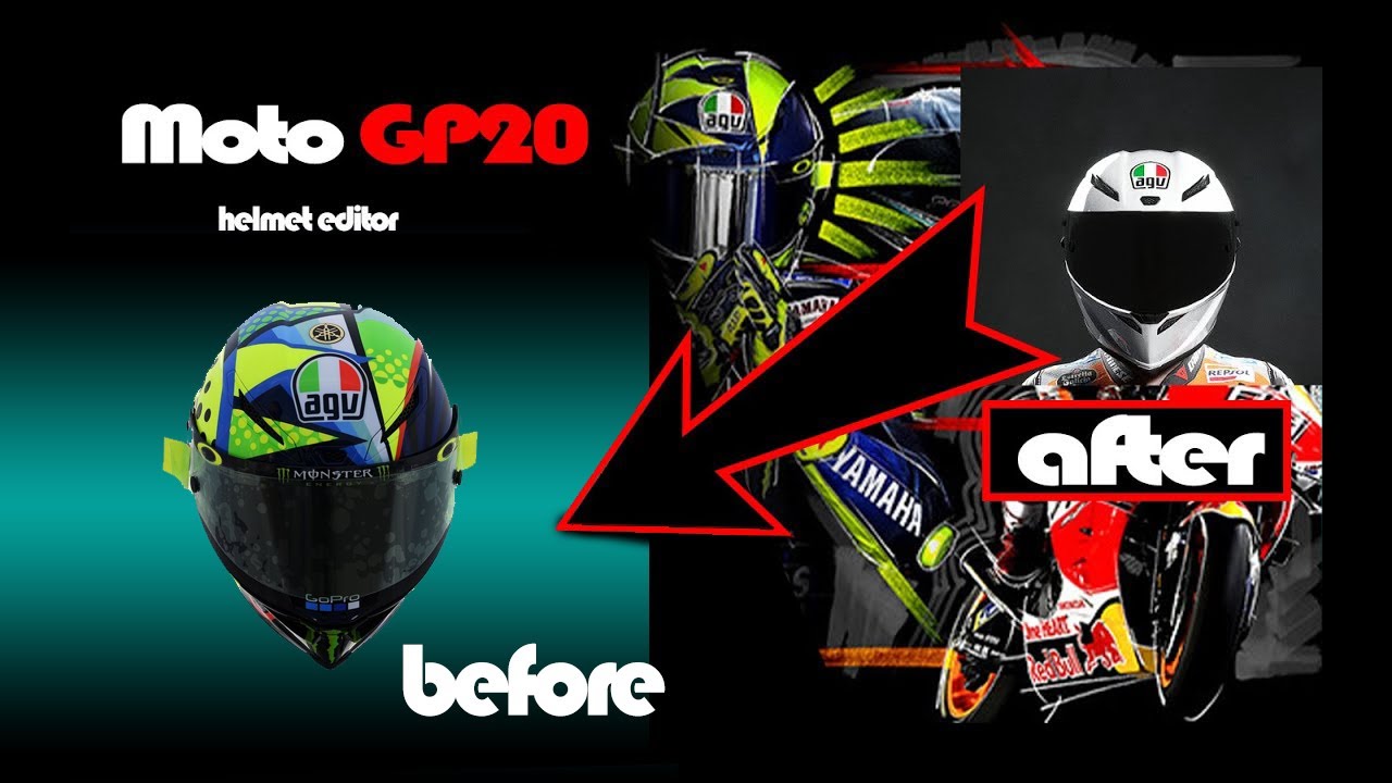 valentino rossi 2020 helmet editor motogp 20 no sponsored