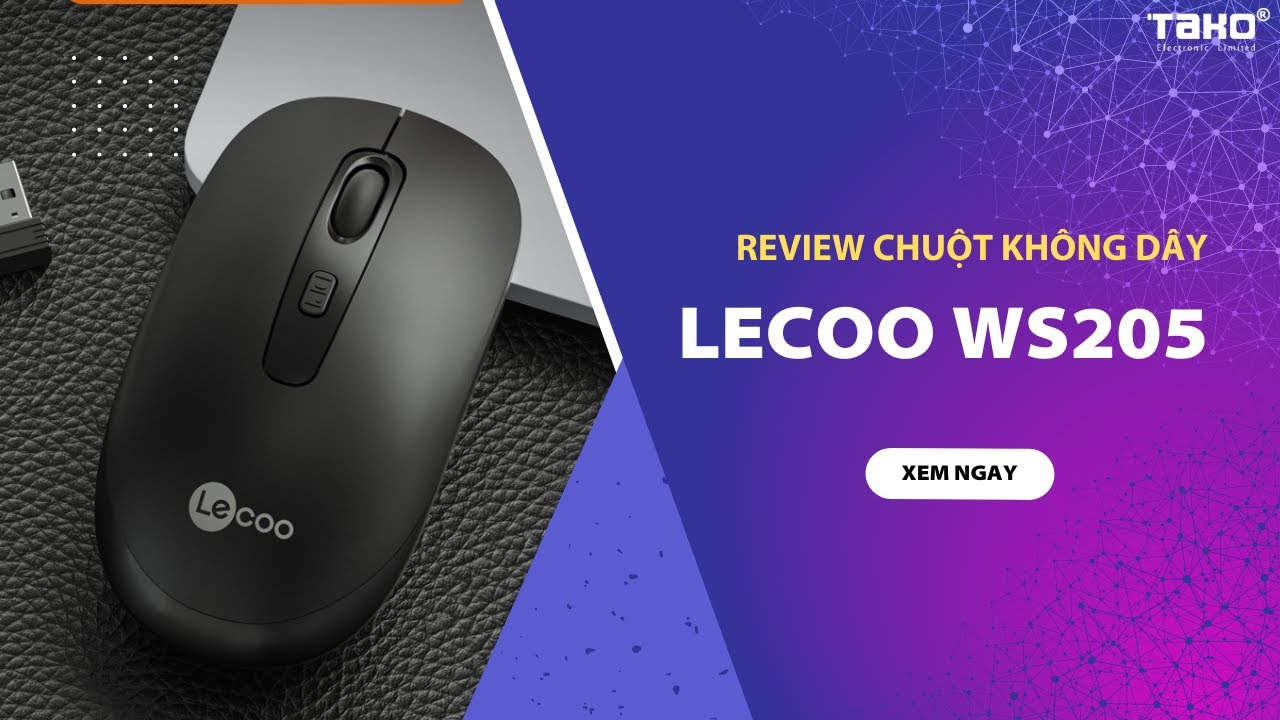 Review chuột không dây Lecoo WS205