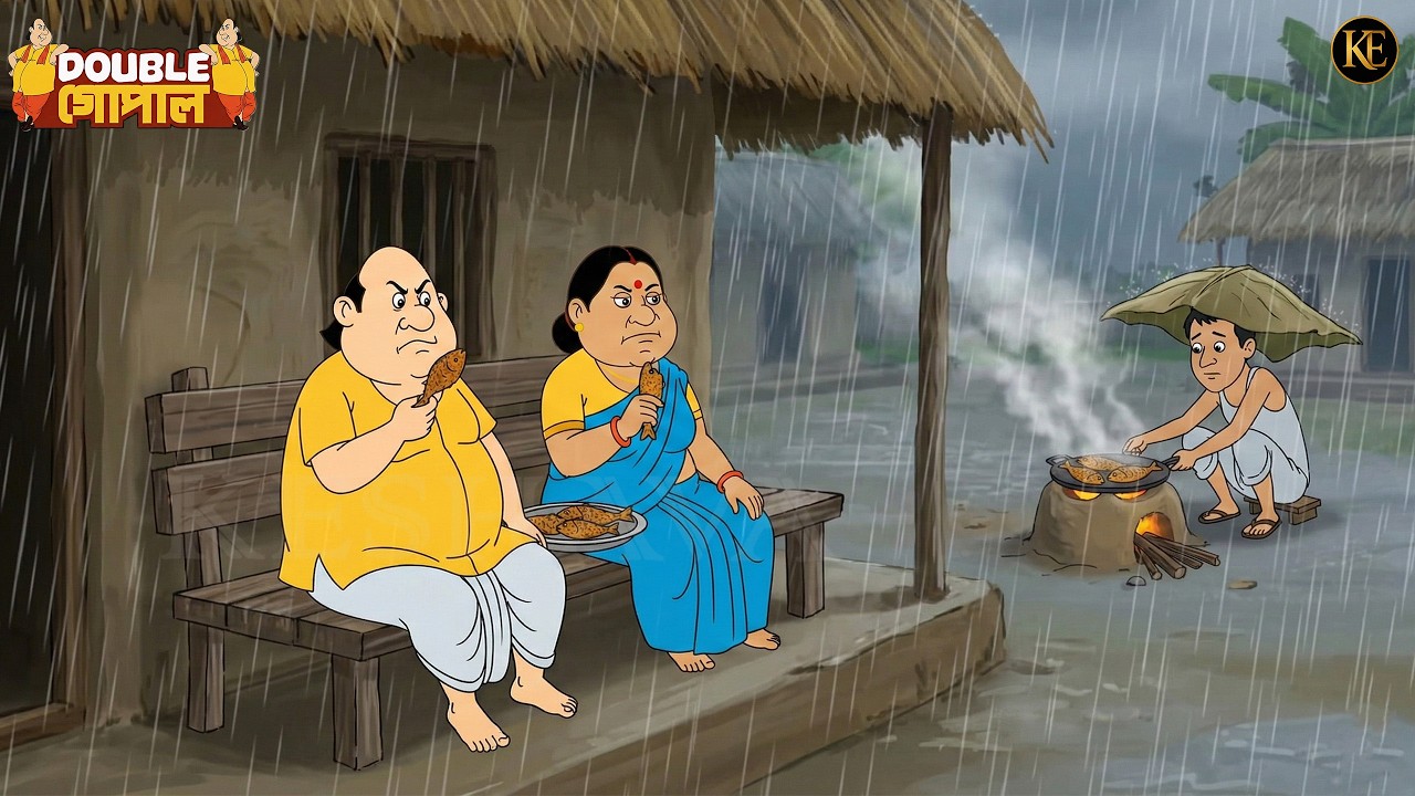 গোপাল ভরদ্বাজ এবং তার স্ত্রী বৃষ্টির মধ্যে বাড়ির বাইরে মাছ খাচ্ছেন!|| Gopal Bhar || Best Of Gopal