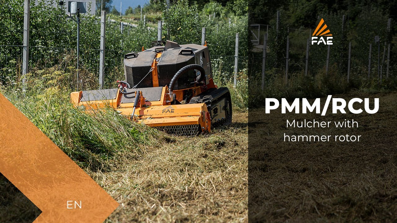 The FAE PMM/RCU75 mulcher with hammer rotor for the FAE RCU75 remote controlled tracked carrier