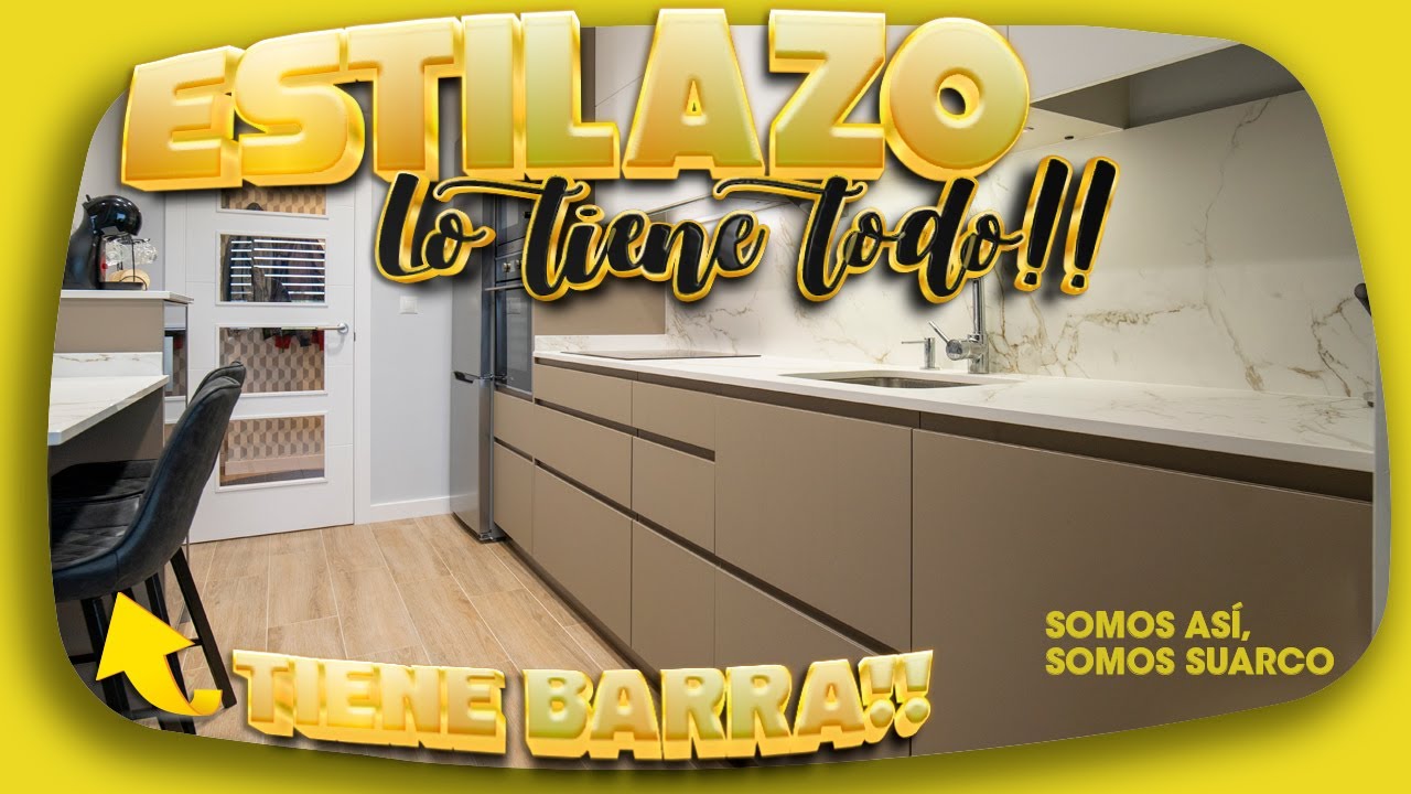 ! SORPRENDENTE ! Cocina Pequeña  en DOS COLORES con Encimera Dekton Entzo