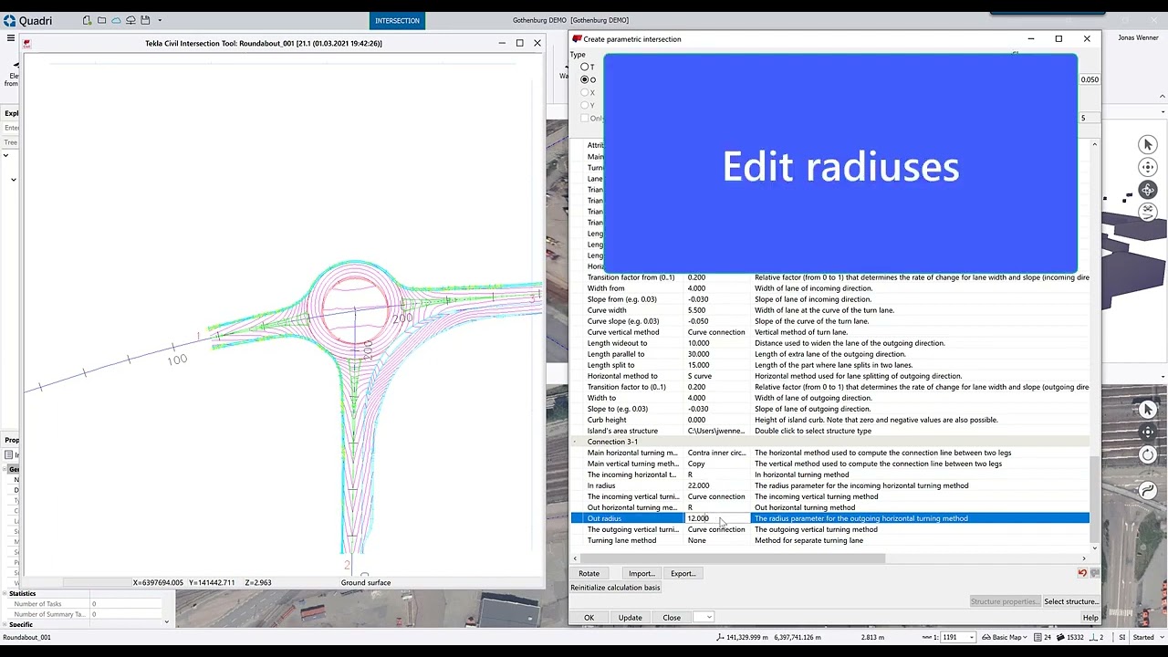 Novapoint Road - Intersection Tool
