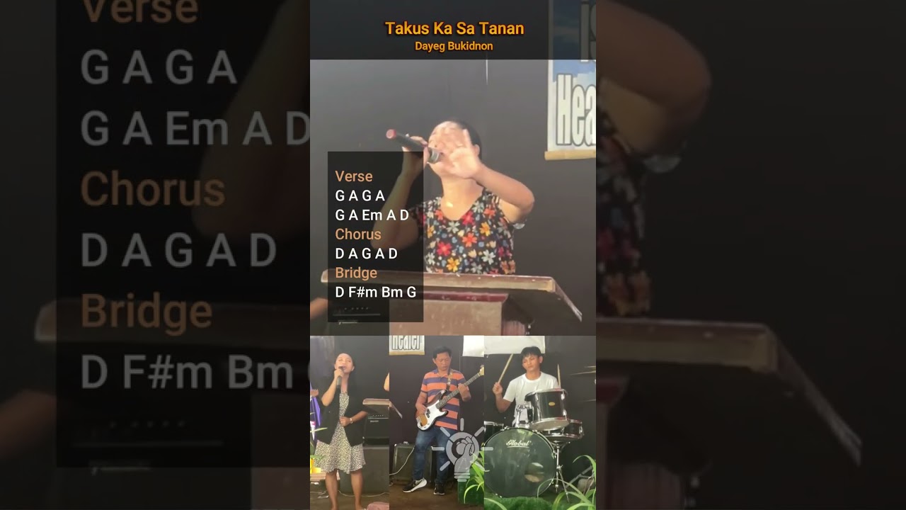 Takus Ka Sa Tanan with Lyrics, Guitar Chords and Live Performance (Key of D)