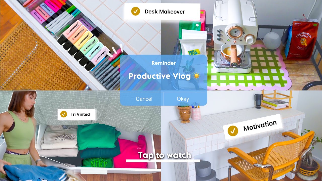 MODE PRODUCTIF : ON RÉAMÉNAGE (encore) MON BUREAU (objectifs 2024, tri & rangement)