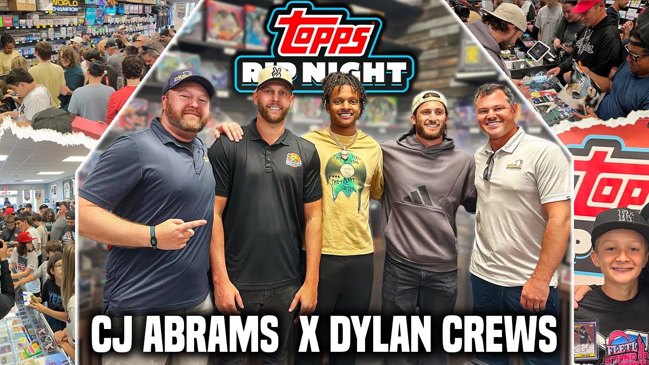 CJ Abrams & Dylan Crews Make Topps Hobby Rip Night Unforgettable at World Champion Sports Cards!