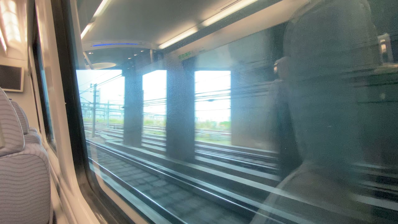 [4K] Ride the up line MTR Airport Express Adtranz-CAF train to Airport Station