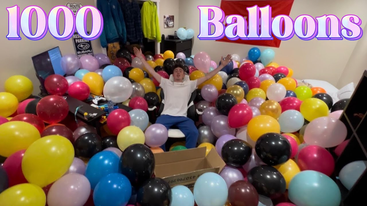 Filled My Room With 1000 Balloons *Need To Watch*