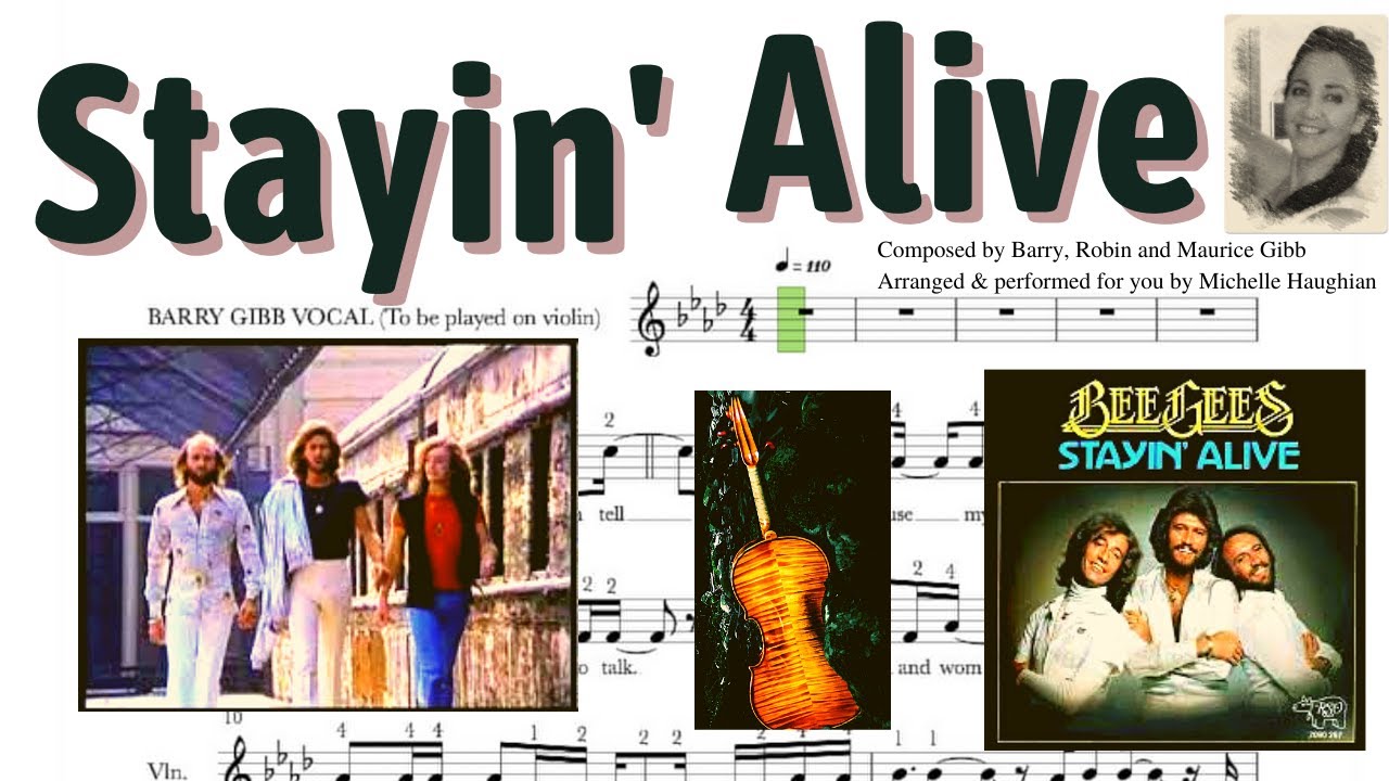 'STAYIN' ALIVE' 🕺 ~ Violin Play Along 🎻 + FREE SHEET MUSIC.